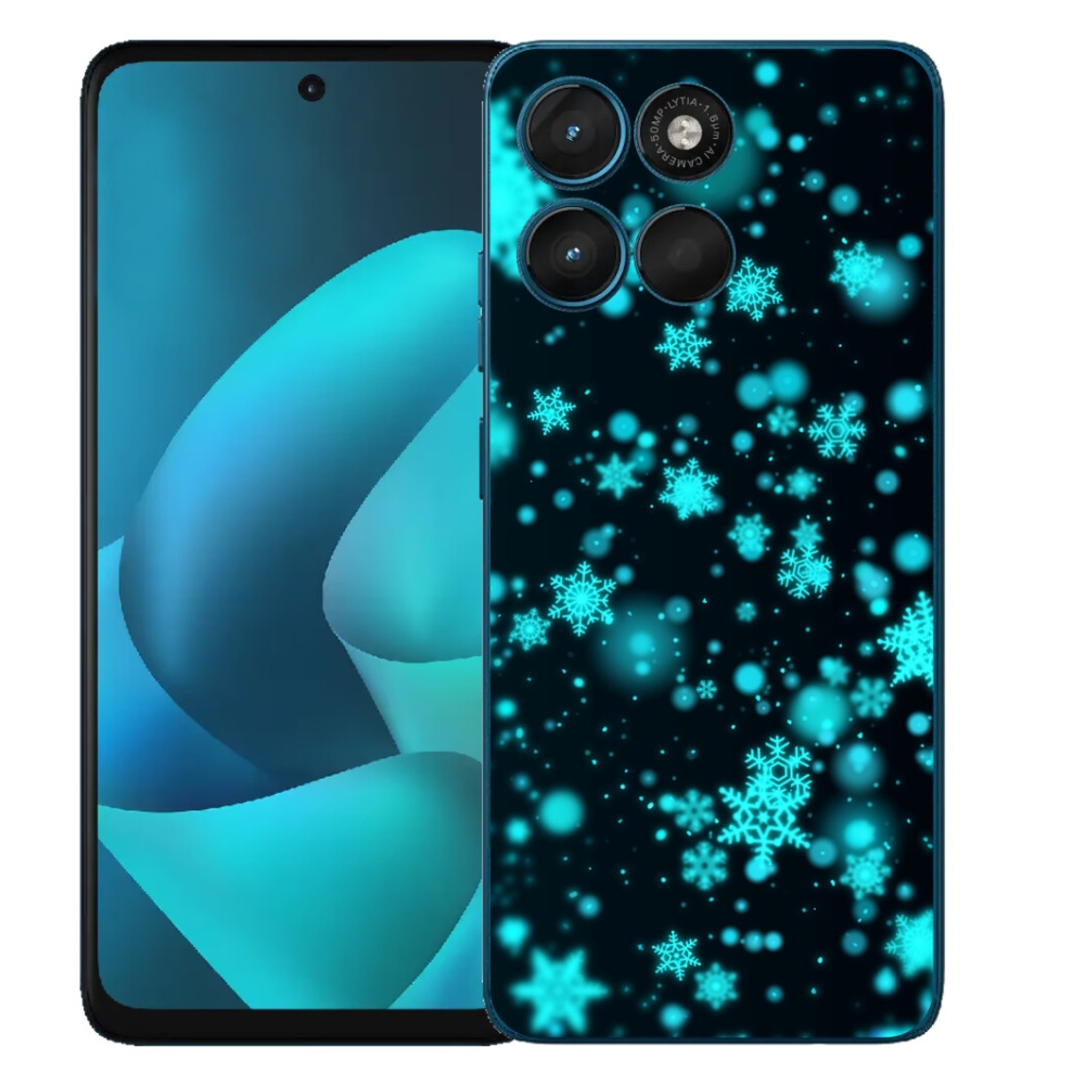 Gelový kryt mmCase na Motorola Moto G57 Power - sněhové vločky 1