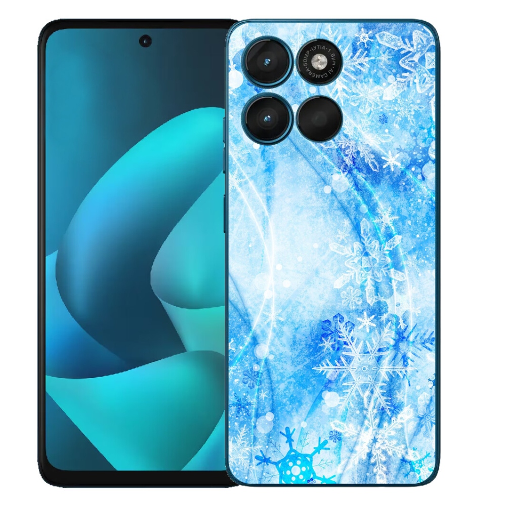 Gelový kryt mmCase na Motorola Moto G57 Power - sněhové vločky