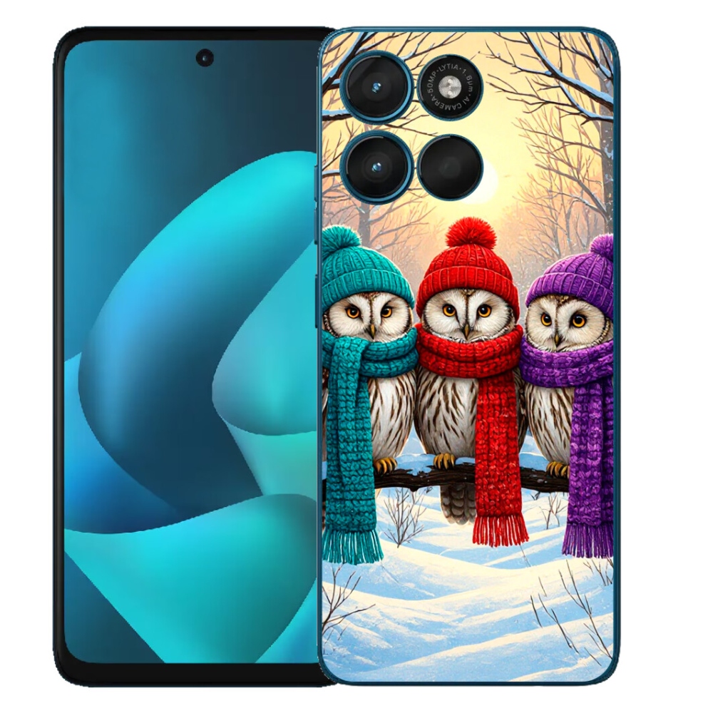 Gelový kryt mmCase na Motorola Moto G57 Power - soví přátelé