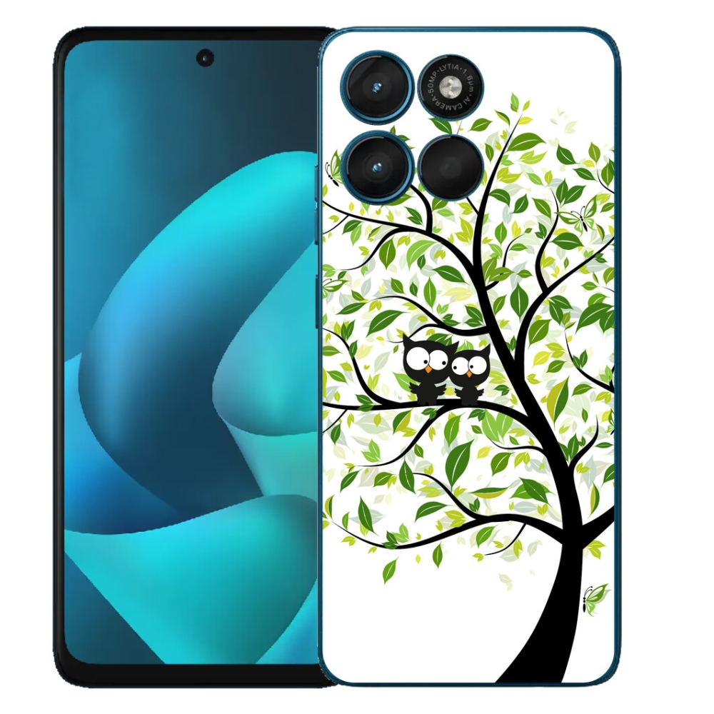 Gelový kryt mmCase na Motorola Moto G57 Power - sovičky na stromě