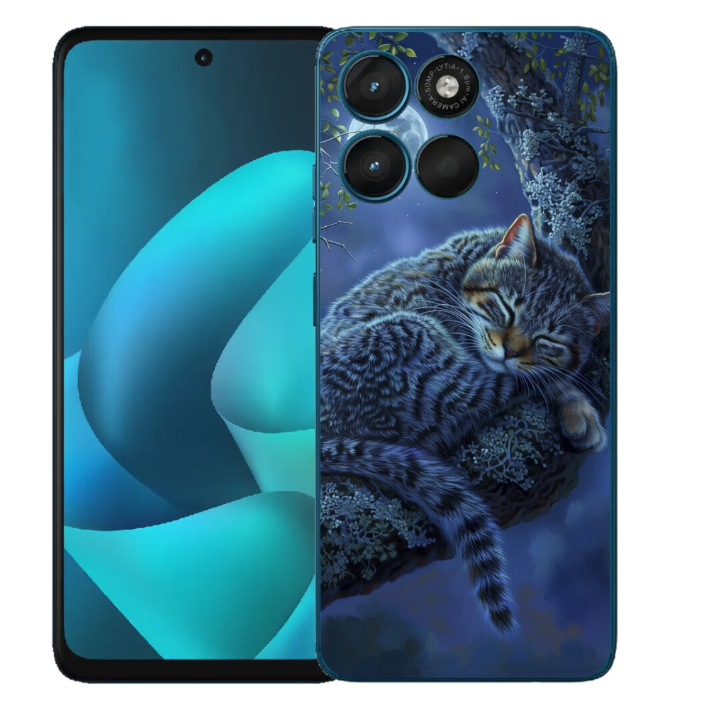 Gelový kryt mmCase na Motorola Moto G57 Power - spící kočka