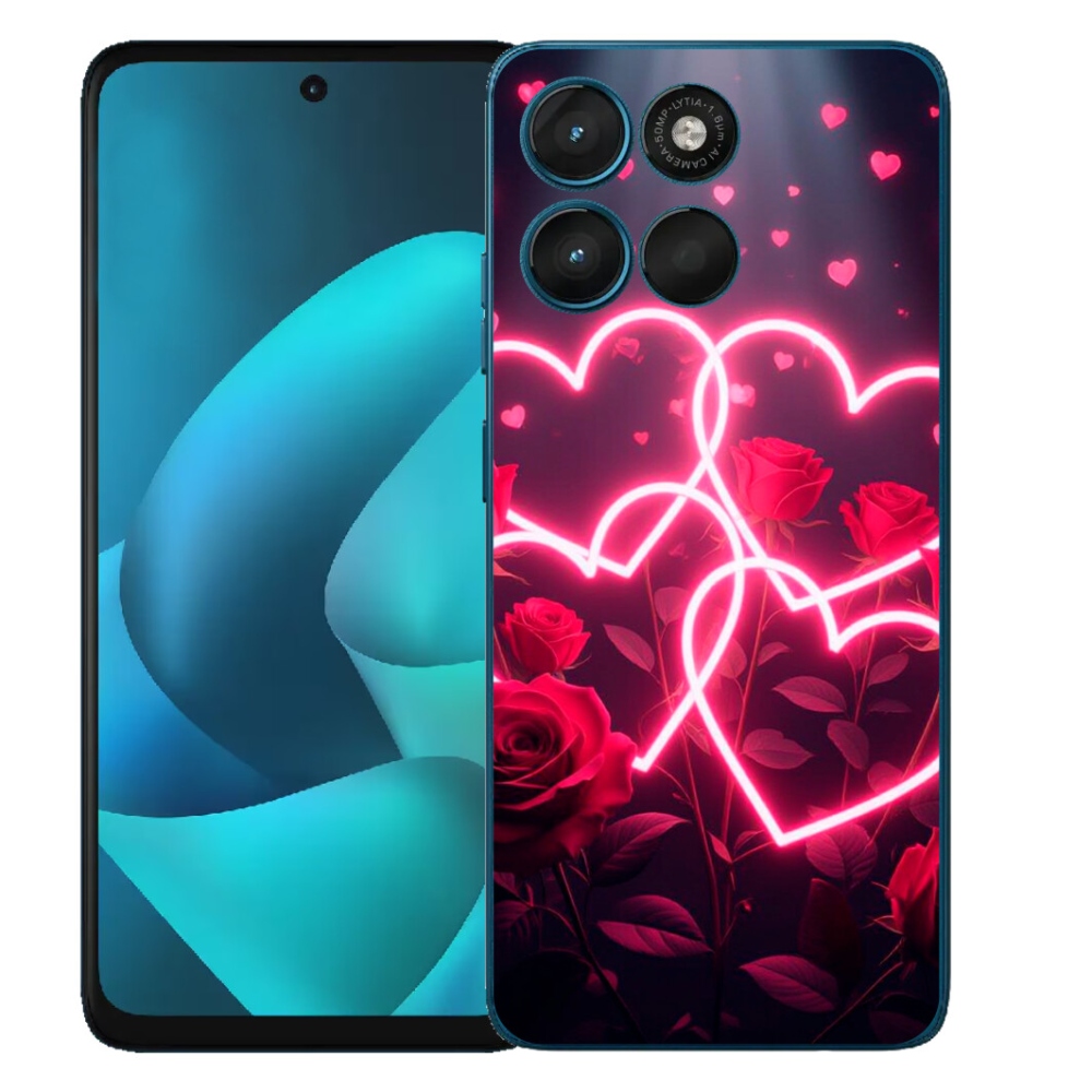 Gelový kryt mmCase na Motorola Moto G57 Power - srdce lásky