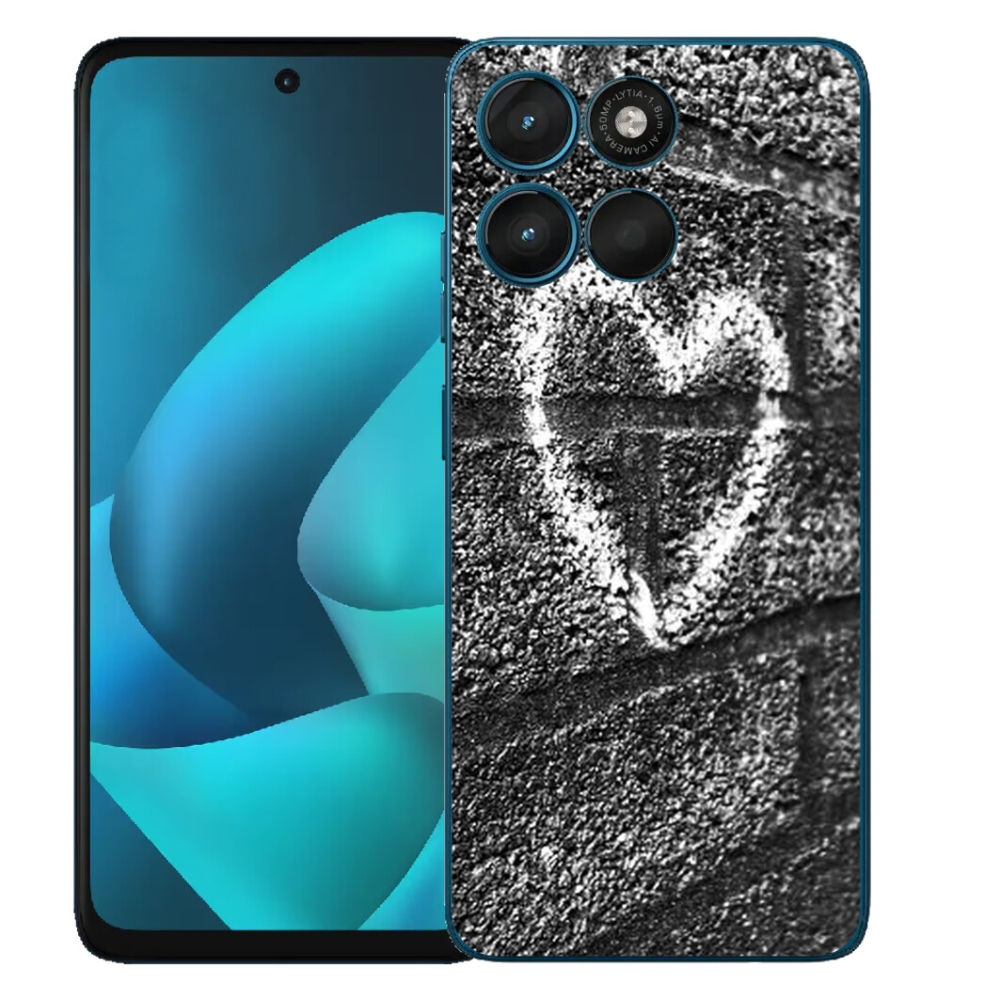 Gelový kryt mmCase na Motorola Moto G57 Power - srdce na zdi