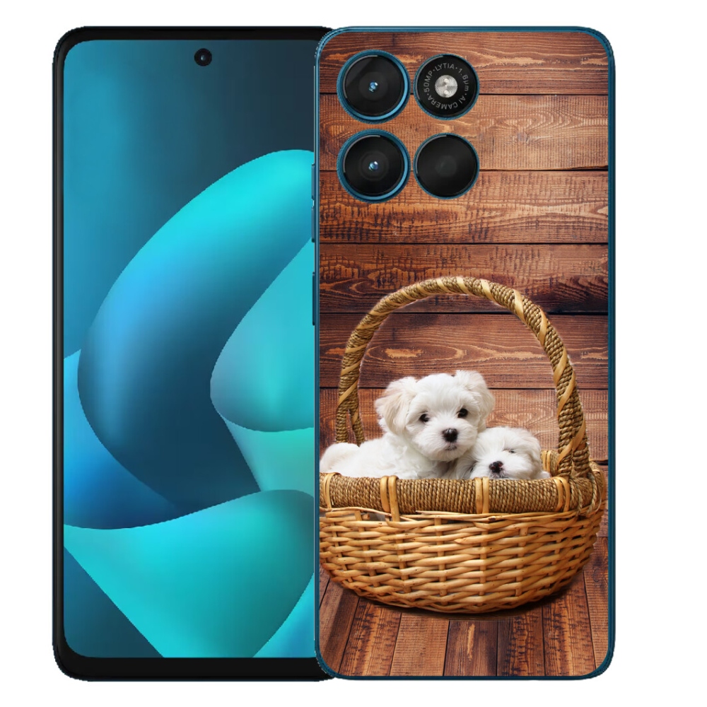 Gelový kryt mmCase na Motorola Moto G57 Power - štěňátka