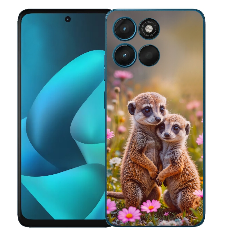Gelový kryt mmCase na Motorola Moto G57 Power - surikatí duo
