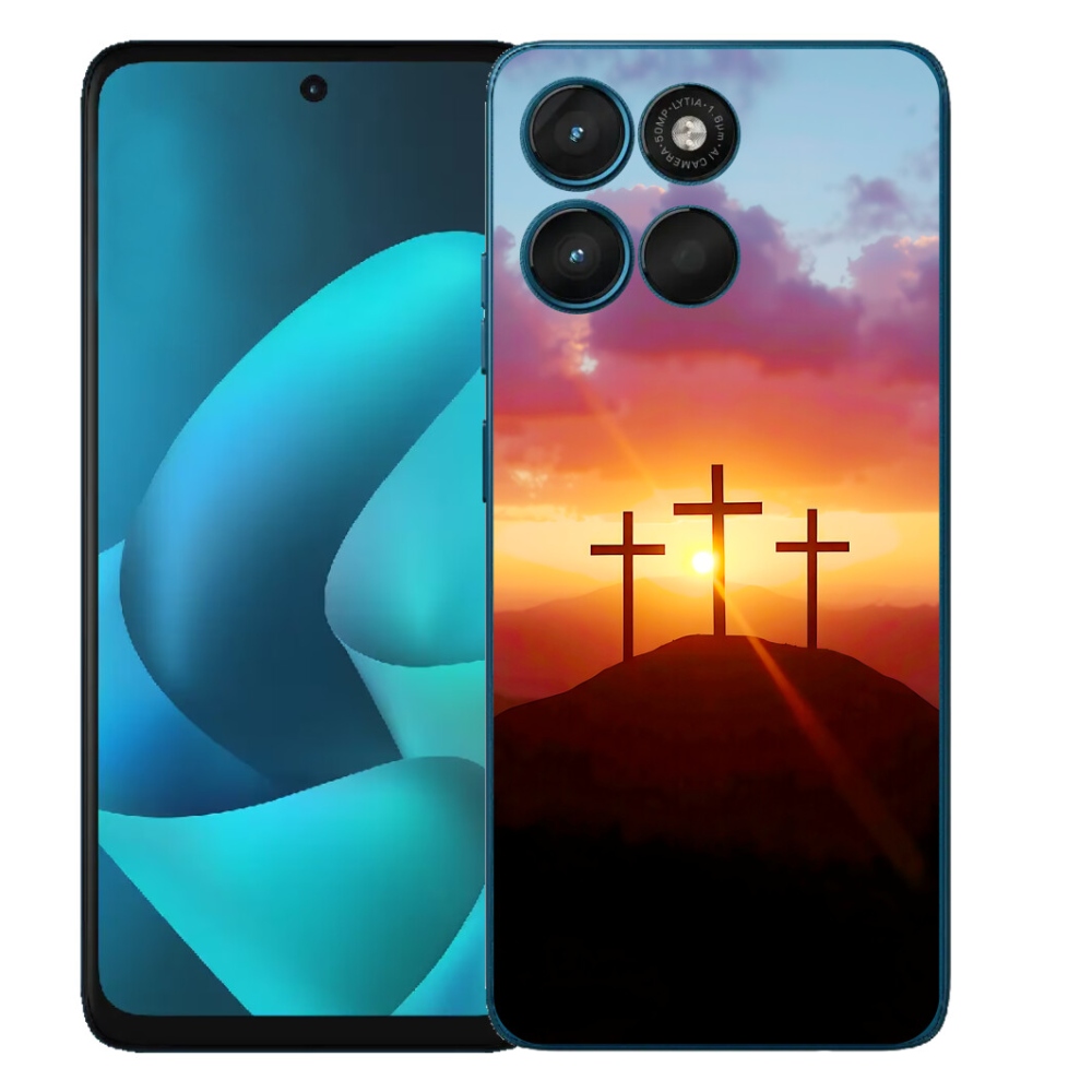 Gelový kryt mmCase na Motorola Moto G57 Power - tři kříže