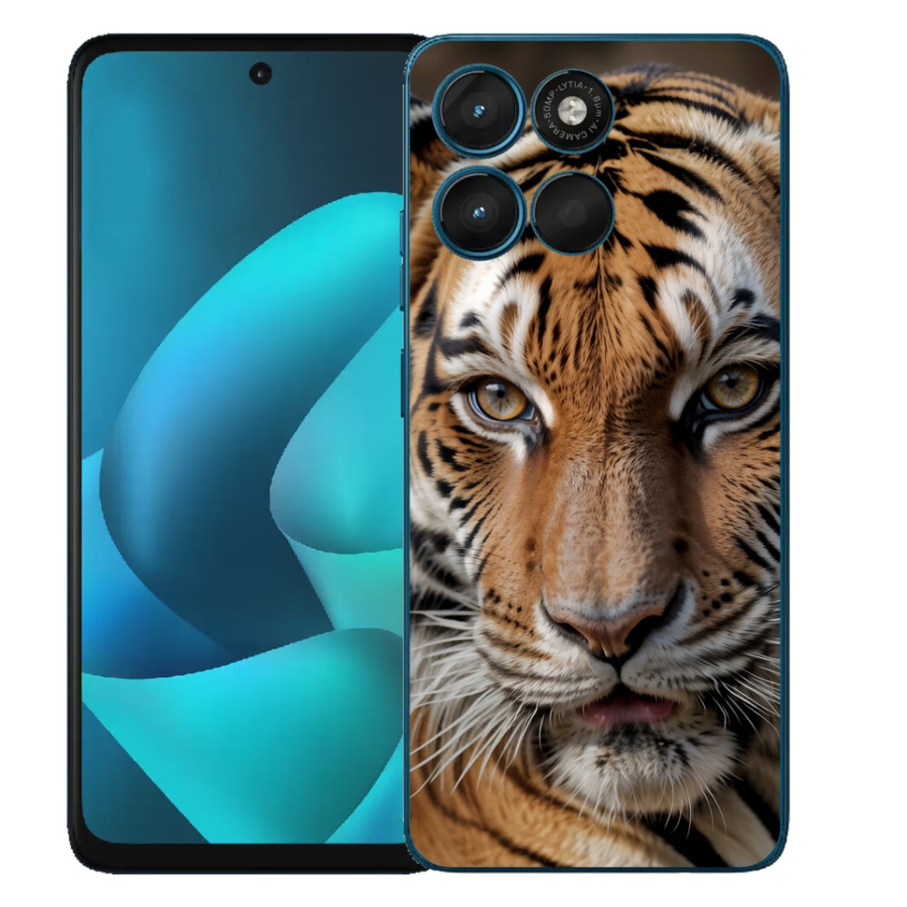 Gelový kryt mmCase na Motorola Moto G57 Power - tygří pohled