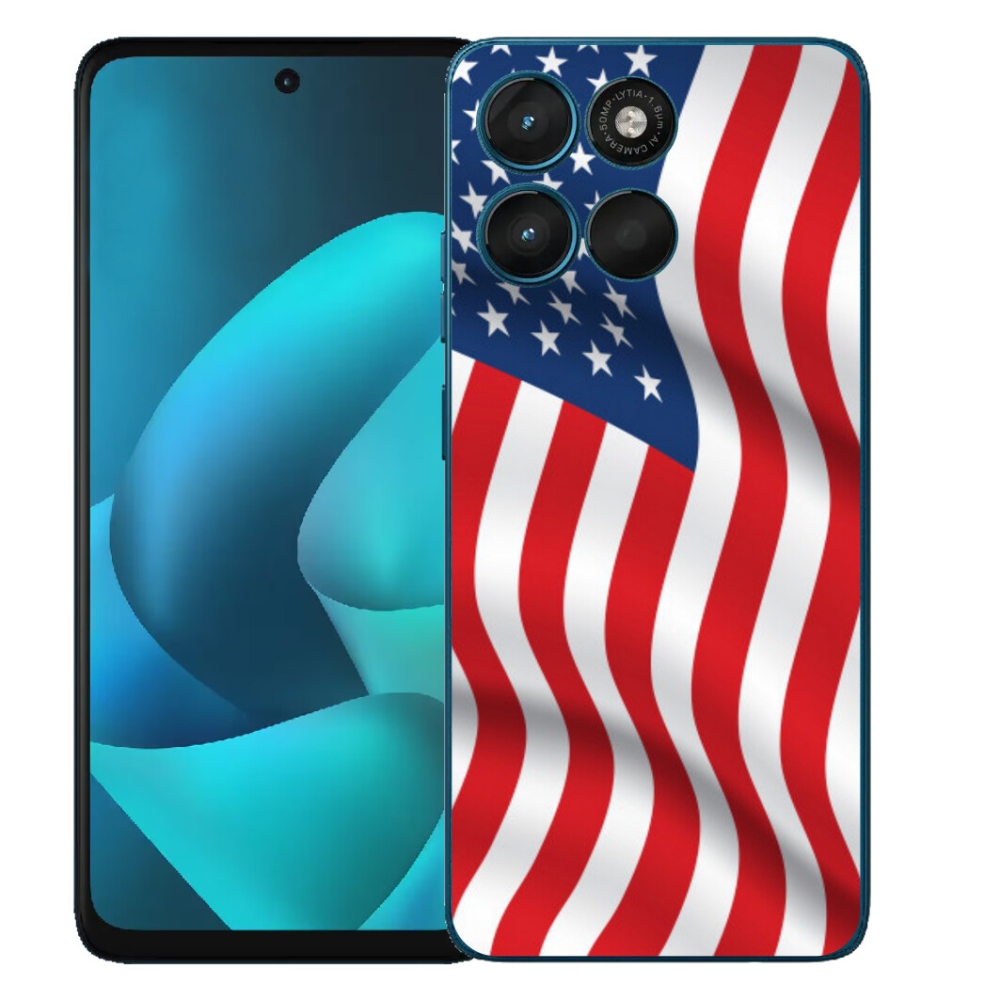 Gelový kryt mmCase na Motorola Moto G57 Power - USA vlajka