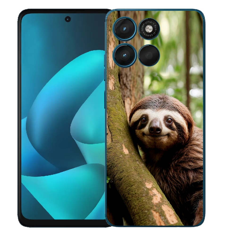 Gelový kryt mmCase na Motorola Moto G57 Power - usměvavý lenochod