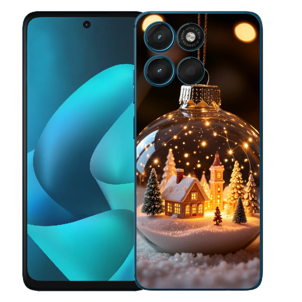 Gelový kryt mmCase na Motorola Moto G57 Power - vánoční koule 3