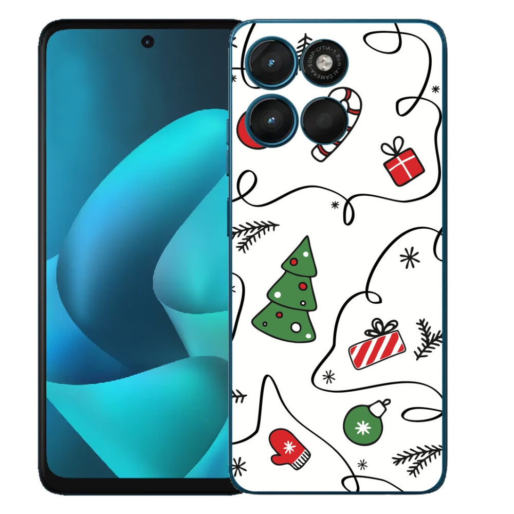 Gelový kryt mmCase na Motorola Moto G57 Power - vánoční motivy