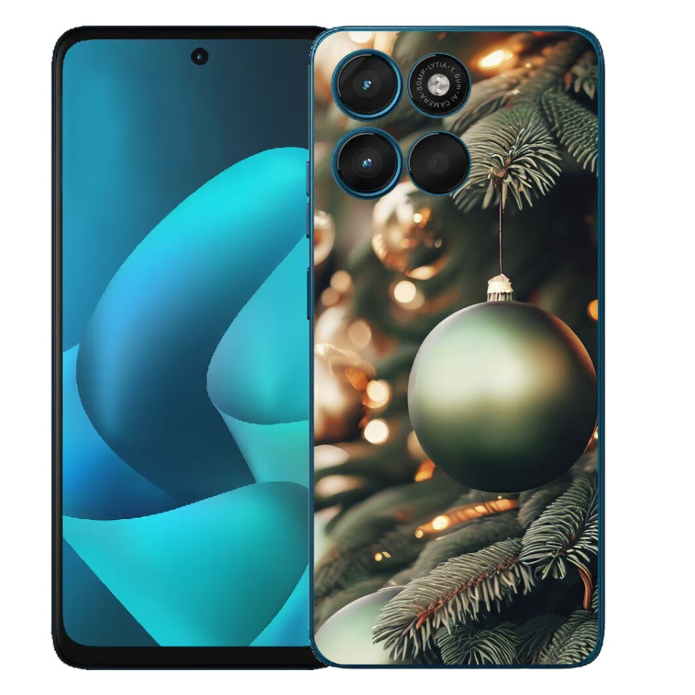 Gelový kryt mmCase na Motorola Moto G57 Power - vánoční ozdoby 1