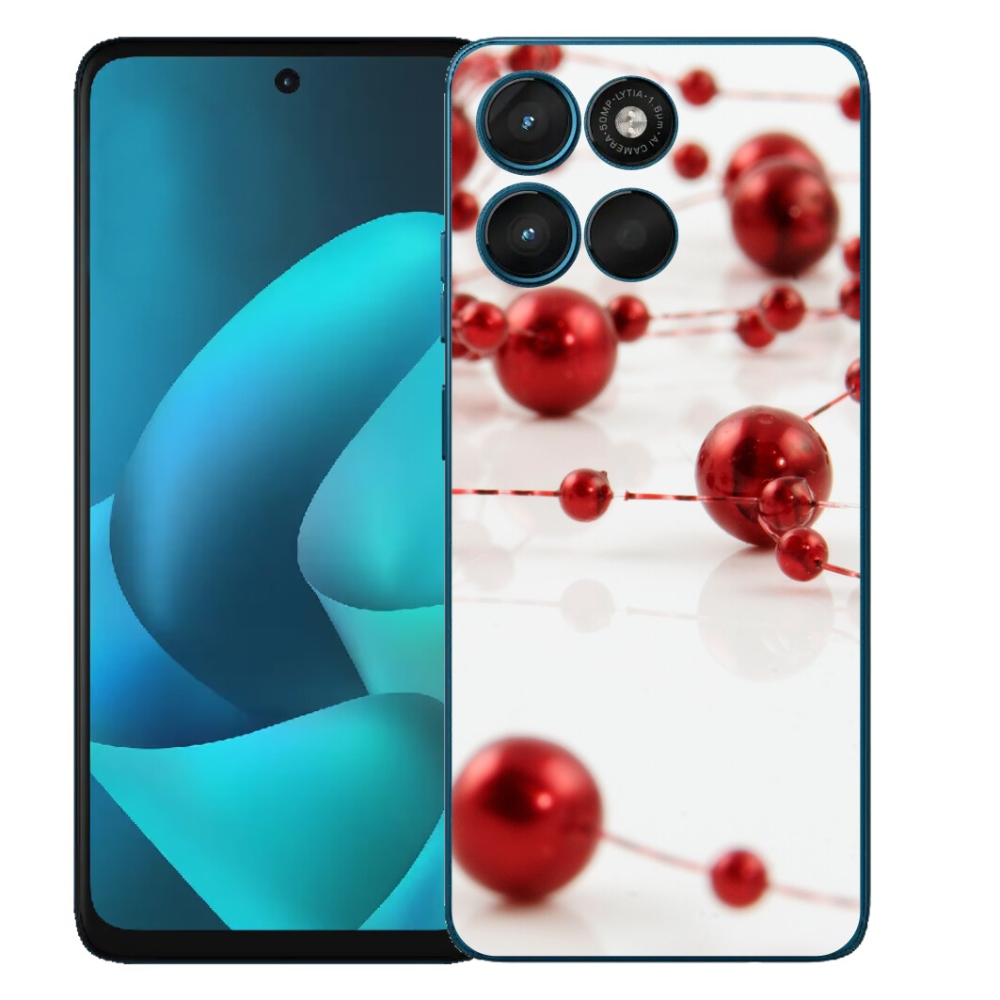 Gelový kryt mmCase na Motorola Moto G57 Power - vánoční řetěz