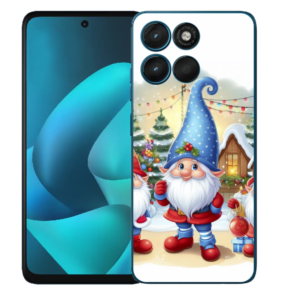 Gelový kryt mmCase na Motorola Moto G57 Power - vánoční skřítci