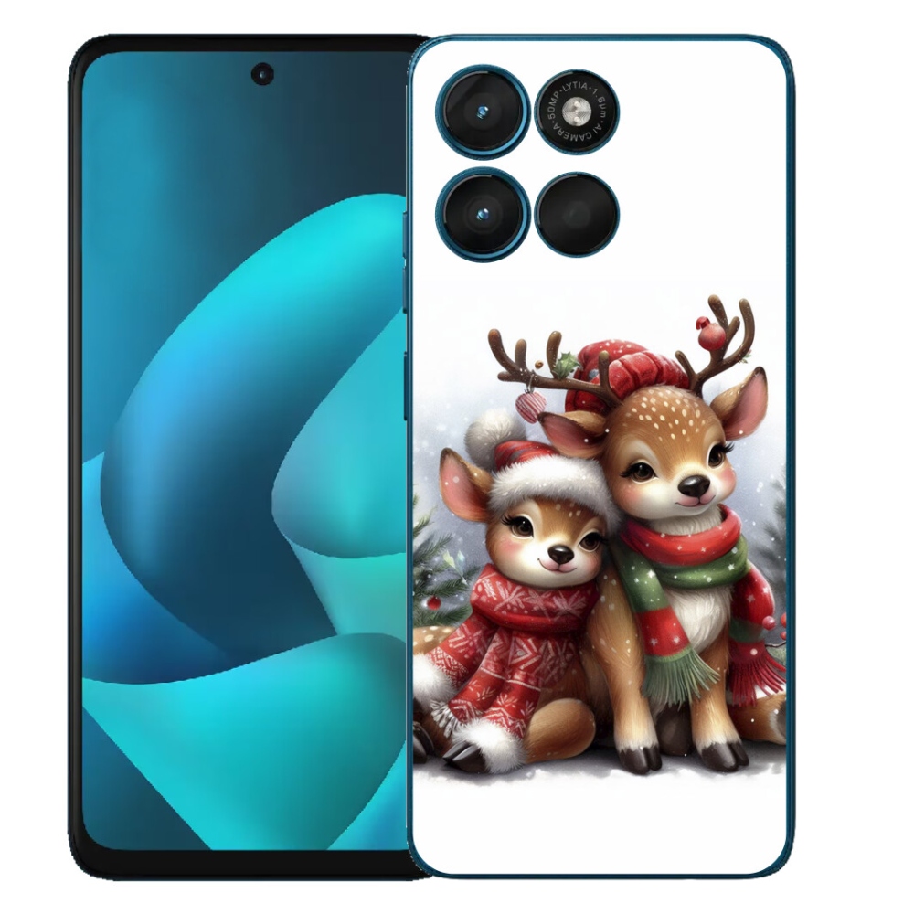 Gelový kryt mmCase na Motorola Moto G57 Power - vánoční sobi