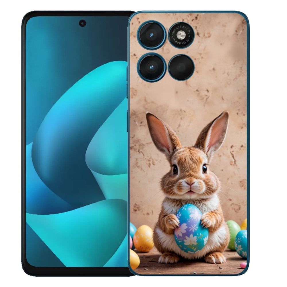Gelový kryt mmCase na Motorola Moto G57 Power - velikonoční králíček