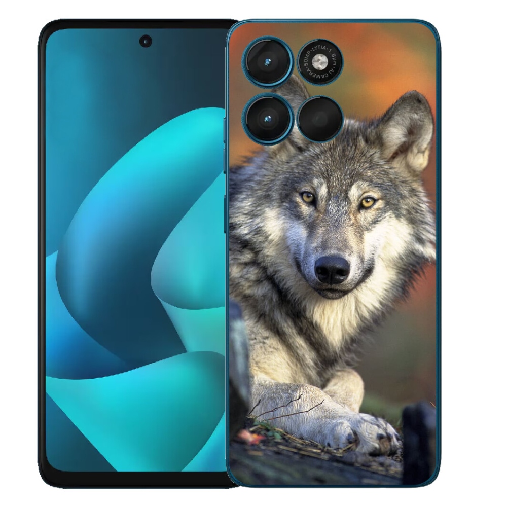 Gelový kryt mmCase na Motorola Moto G57 Power - vlk