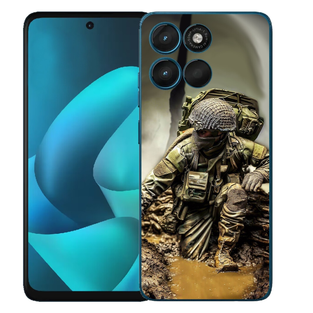 Gelový kryt mmCase na Motorola Moto G57 Power - voják