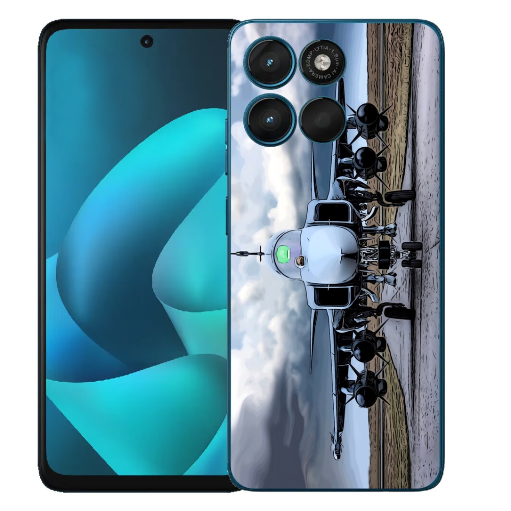 Gelový kryt mmCase na Motorola Moto G57 Power - vojenské letadlo