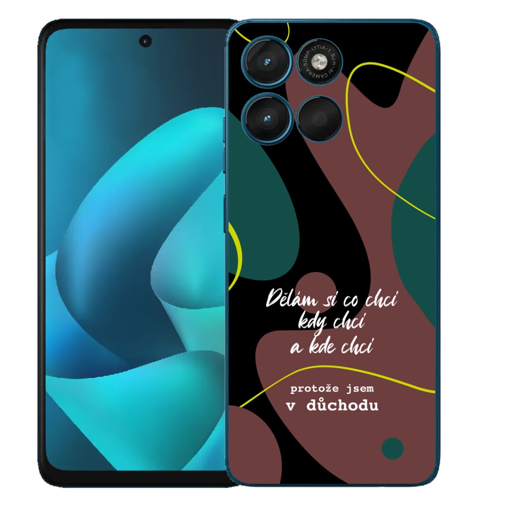 Gelový kryt mmCase na Motorola Moto G57 Power - vtipný text 10 černé pozadí