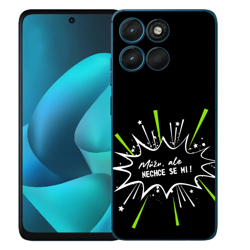 Gelový kryt mmCase na Motorola Moto G57 Power - vtipný text 11 černé pozadí