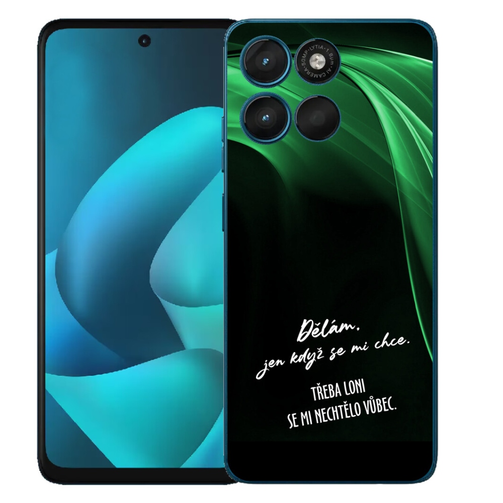 Gelový kryt mmCase na Motorola Moto G57 Power - vtipný text 12 černé pozadí