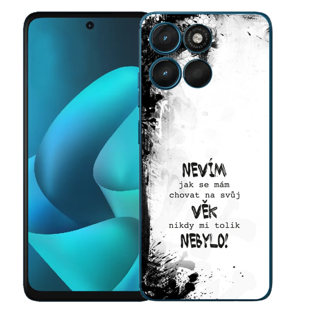 Gelový kryt mmCase na Motorola Moto G57 Power - vtipný text 14 bílé pozadí