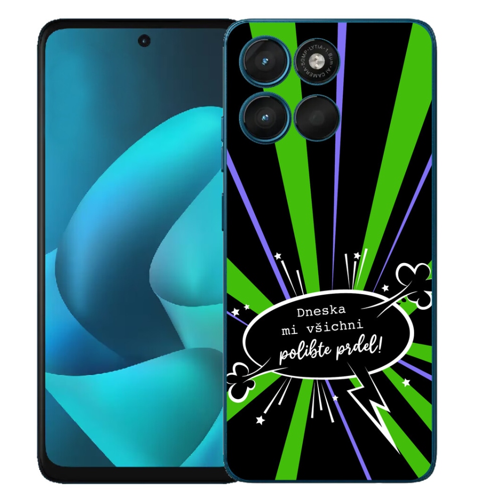 Gelový kryt mmCase na Motorola Moto G57 Power - vtipný text 15 černé pozadí
