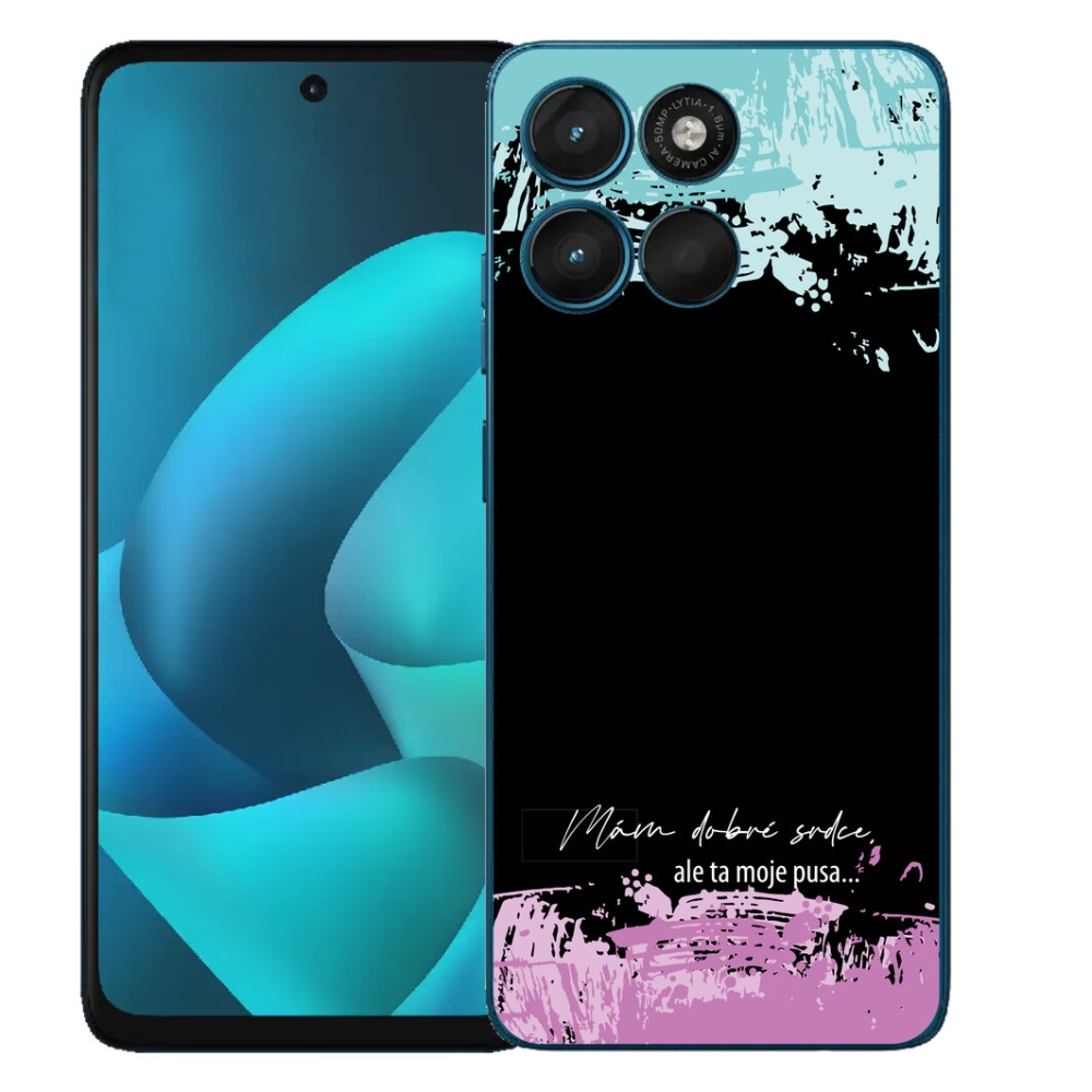 Gelový kryt mmCase na Motorola Moto G57 Power - vtipný text 3 černé pozadí