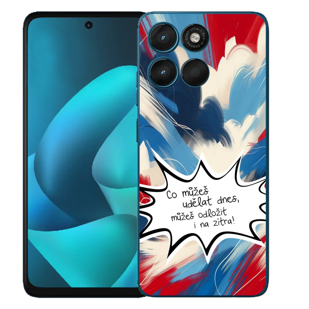Gelový kryt mmCase na Motorola Moto G57 Power - vtipný text 9 bílé pozadí