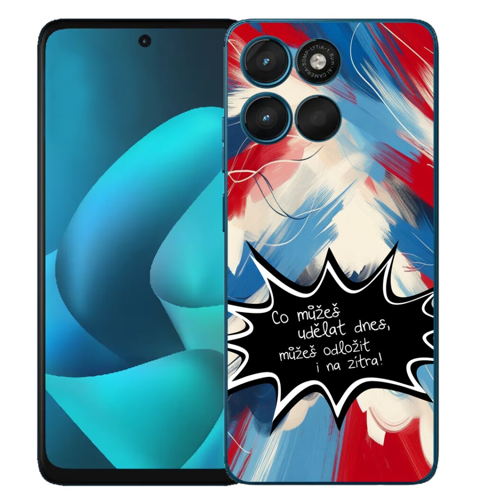 Gelový kryt mmCase na Motorola Moto G57 Power - vtipný text 9 černé pozadí
