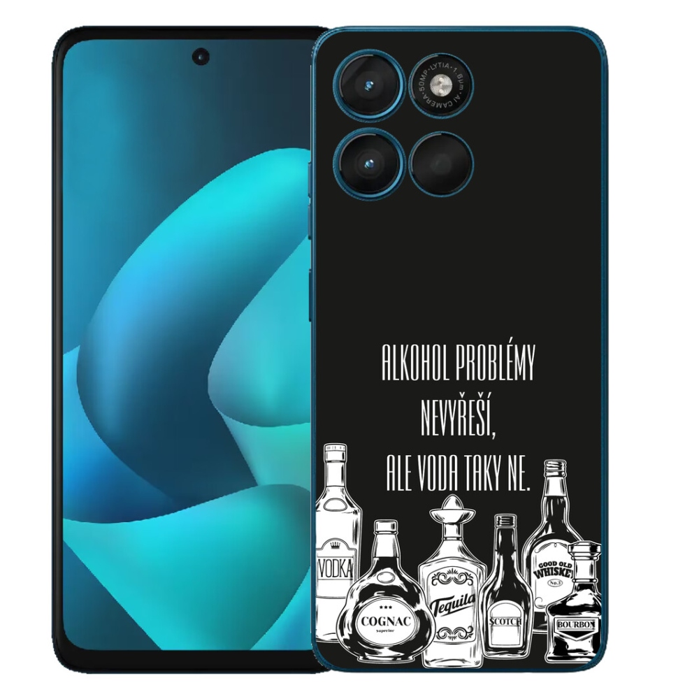 Gelový kryt mmCase na Motorola Moto G57 Power - vtipný text černé pozadí