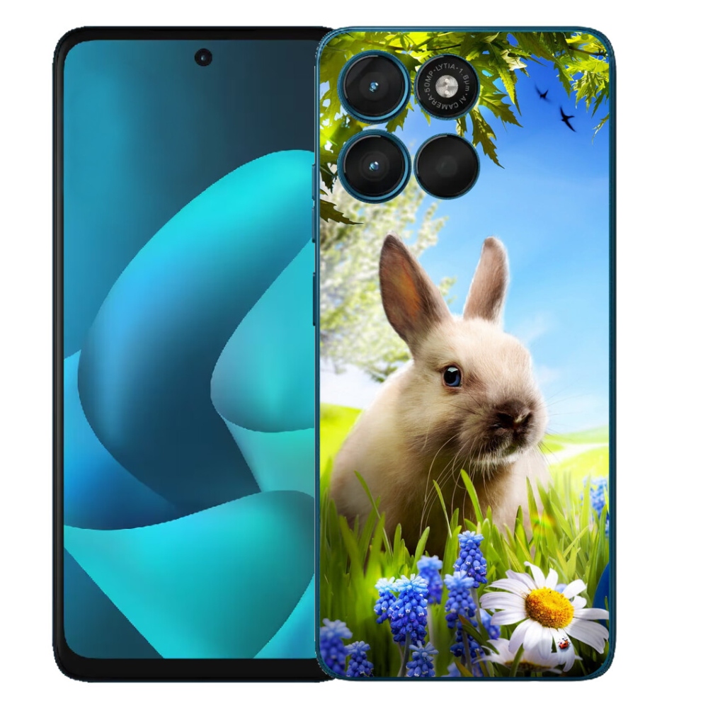 Gelový kryt mmCase na Motorola Moto G57 Power - zajíček