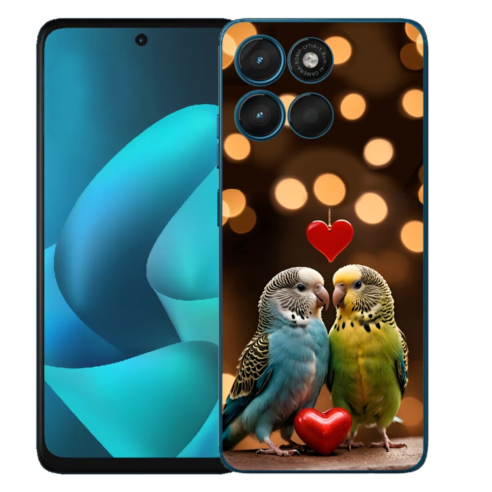 Gelový kryt mmCase na Motorola Moto G57 Power - zamilovaní papoušci