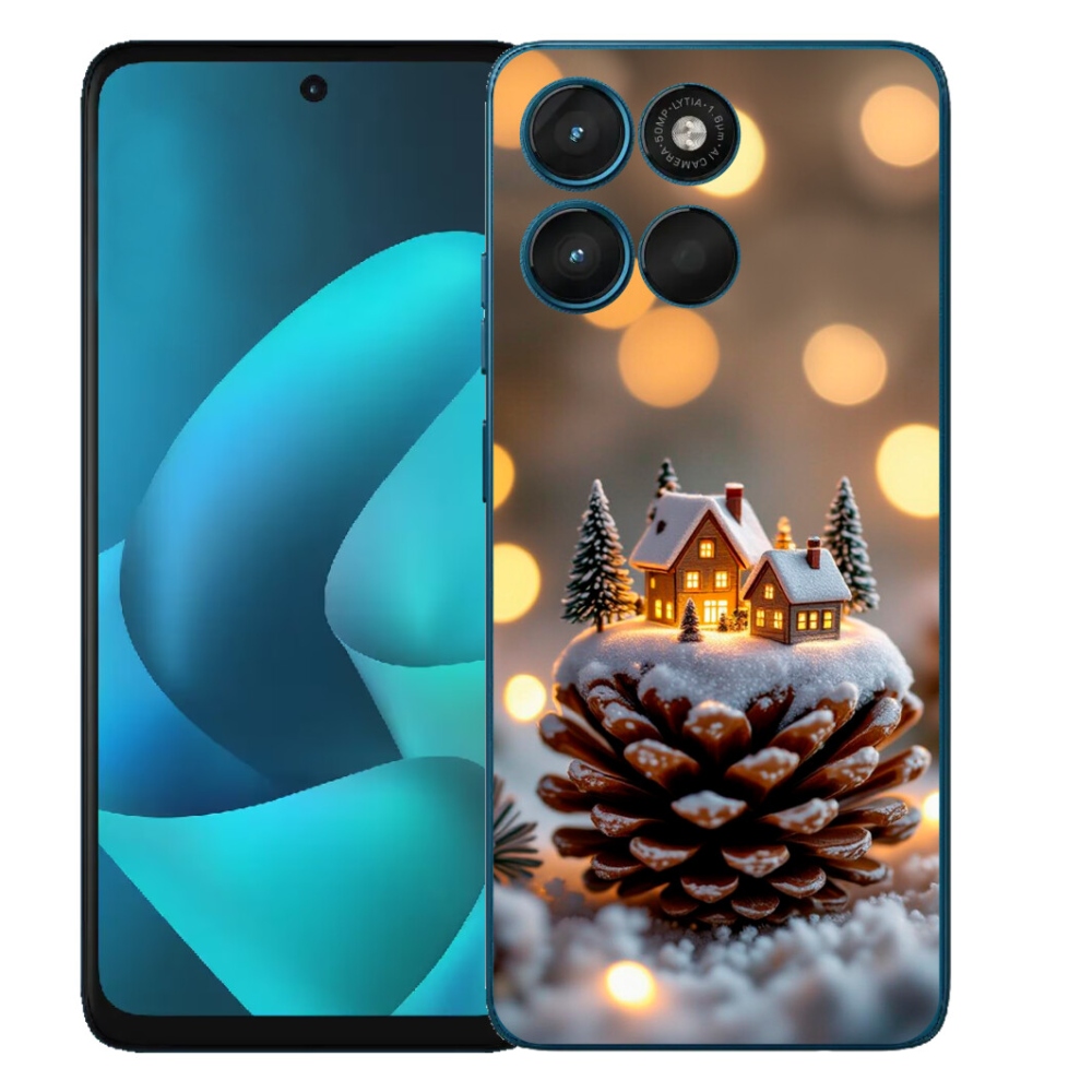 Gelový kryt mmCase na Motorola Moto G57 Power - zimní vesnička