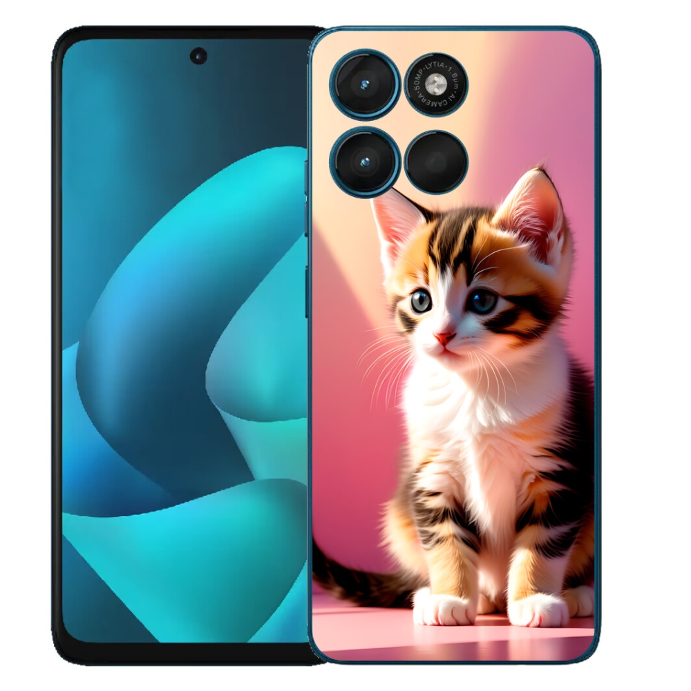 Gelový kryt mmCase na Motorola Moto G57 Power - zvědavé kotě 2