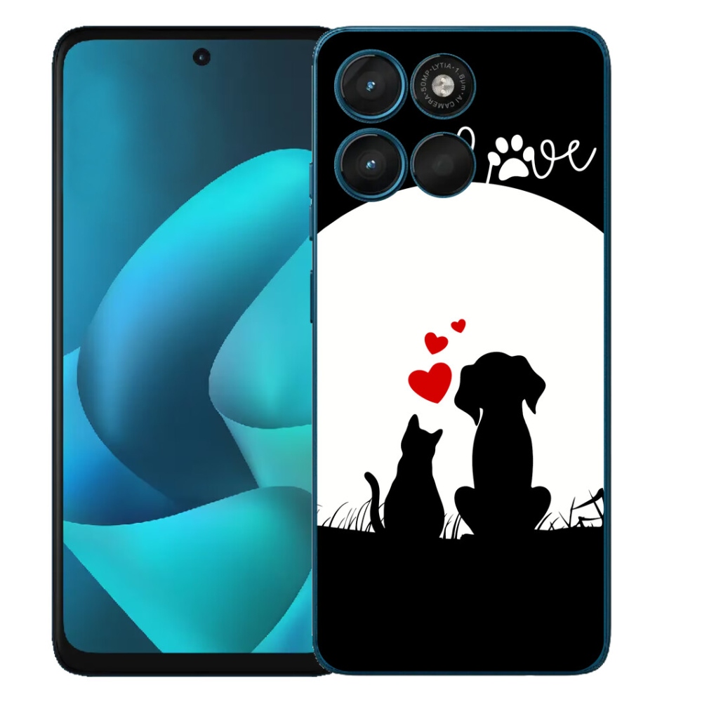 Gelový kryt mmCase na Motorola Moto G57 Power - zvířecí láska