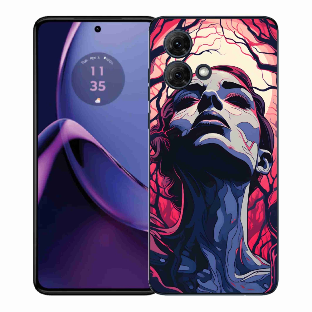 Gelový kryt mmCase na Motorola Moto G84 5G - abstraktní obličej