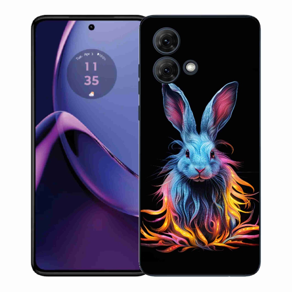 Gelový kryt mmCase na Motorola Moto G84 5G - abstraktní zajíc