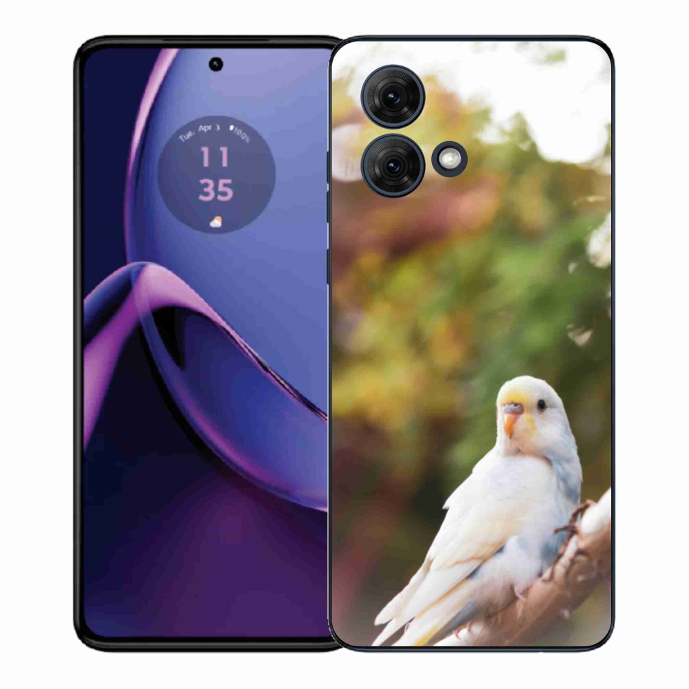 Gelový kryt mmCase na Motorola Moto G84 5G - andulka bílá