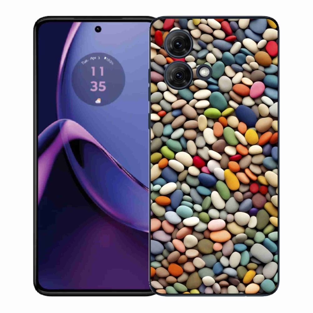 Gelový kryt mmCase na Motorola Moto G84 5G - barevné kamínky 2