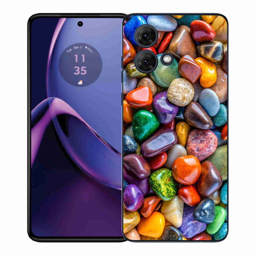 Gelový kryt mmCase na Motorola Moto G84 5G - barevné kamínky