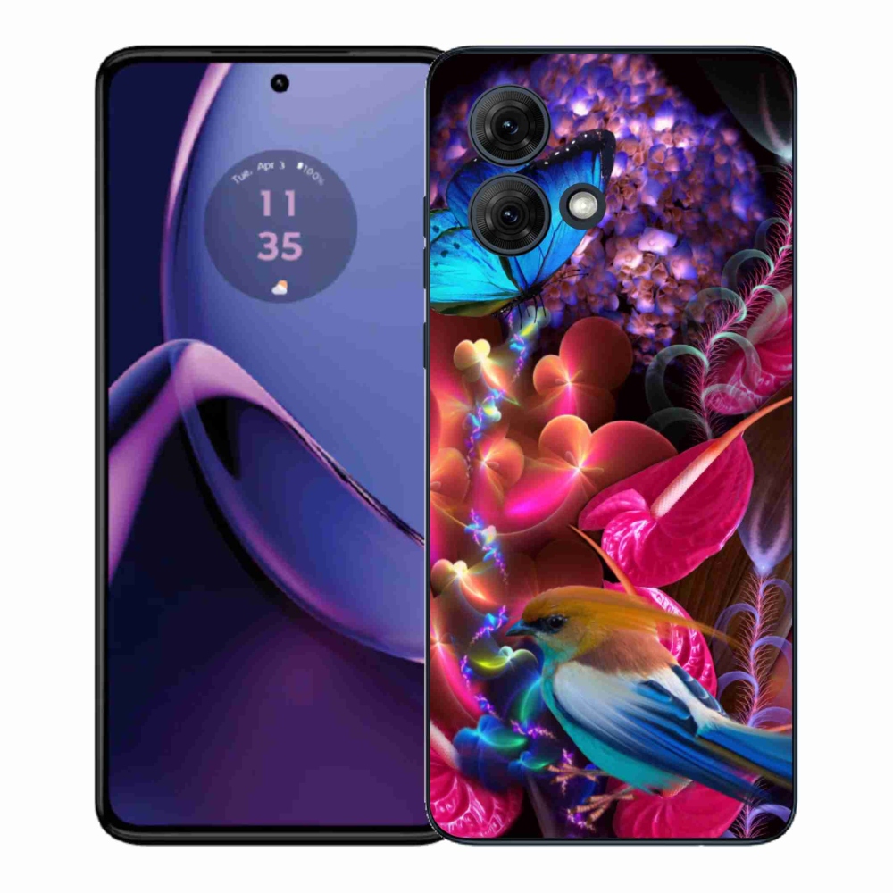 Gelový kryt mmCase na Motorola Moto G84 5G - barevné květiny