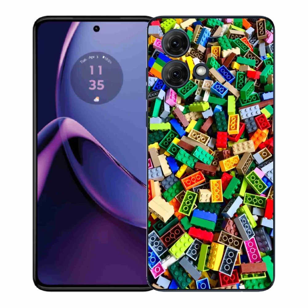 Gelový kryt mmCase na Motorola Moto G84 5G - barevné stavební kostky