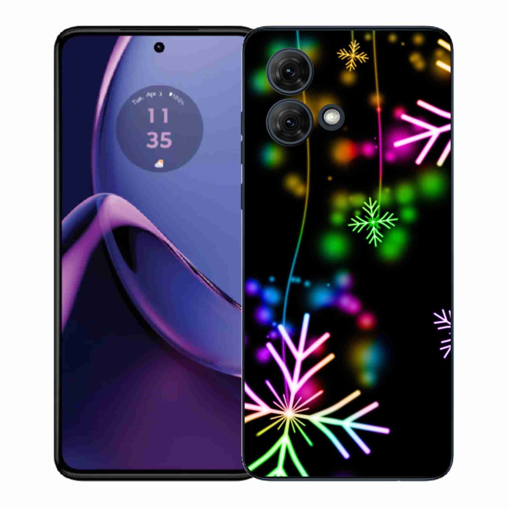 Gelový kryt mmCase na Motorola Moto G84 5G - barevné vločky