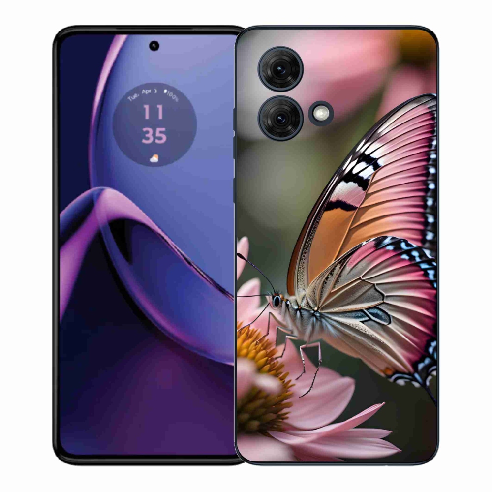 Gelový kryt mmCase na Motorola Moto G84 5G - barevný motýl