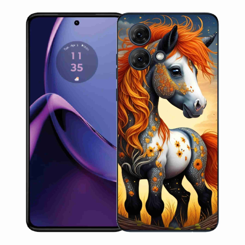 Gelový kryt mmCase na Motorola Moto G84 5G - barevný poník