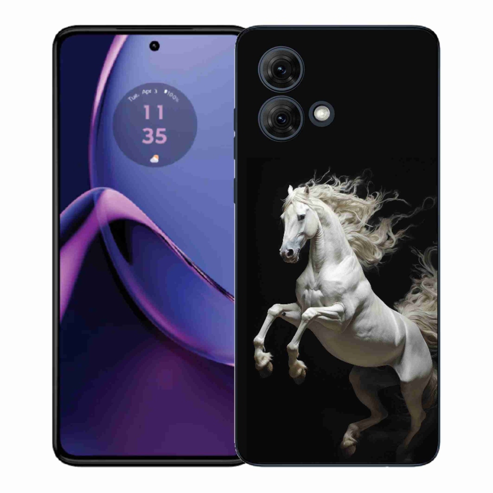 Gelový kryt mmCase na Motorola Moto G84 5G - bílý kůň 4
