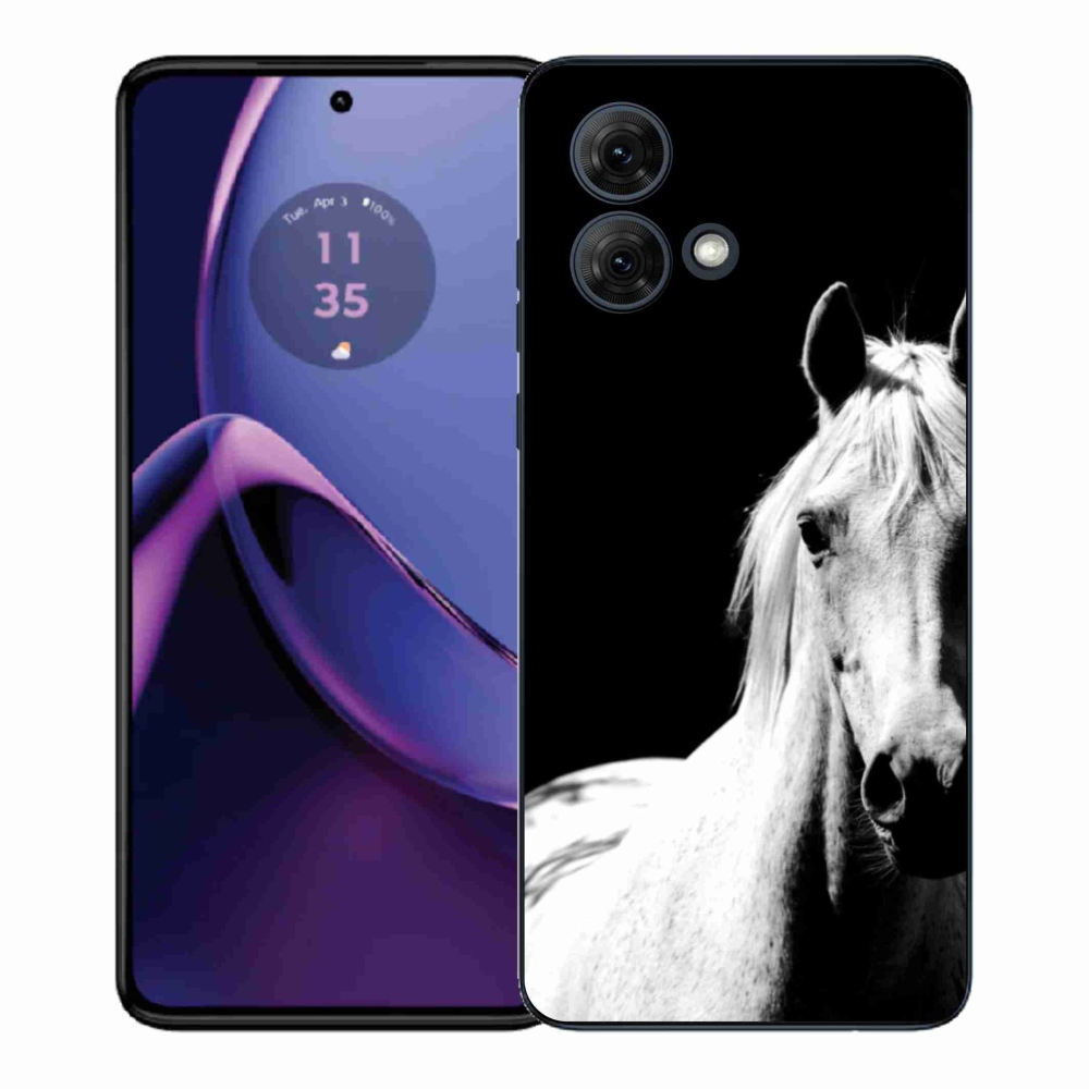 Gelový kryt mmCase na Motorola Moto G84 5G - bílý kůň 5