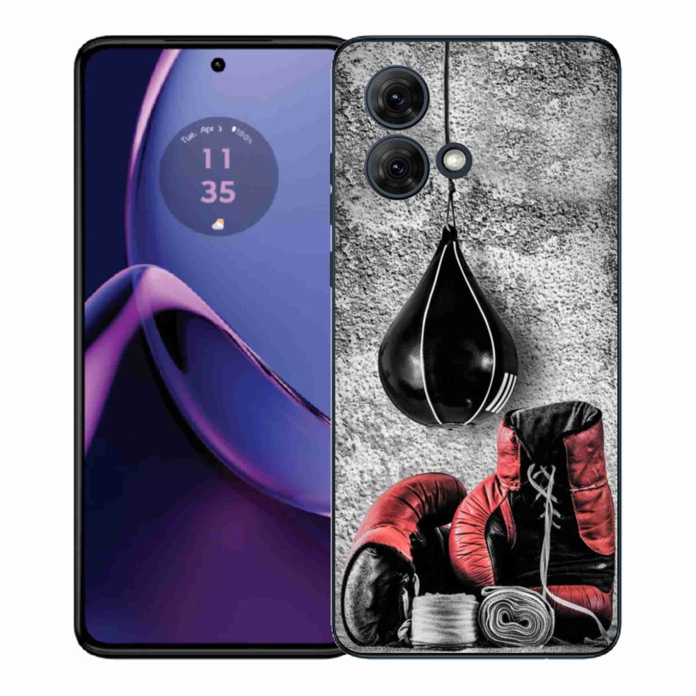 Gelový kryt mmCase na Motorola Moto G84 5G - boxovací pytel a rukavice